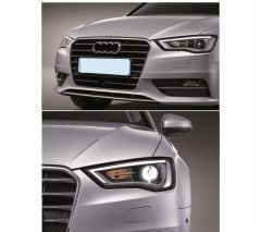 Audi a3 8v ön far lambası mercekli dolu 2016 / 2016 halogen uyumlu