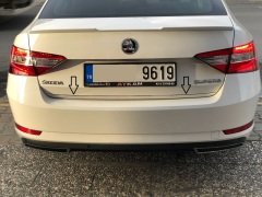 Skoda süperb bagaj alt çıtası nikelajı krom 2015+