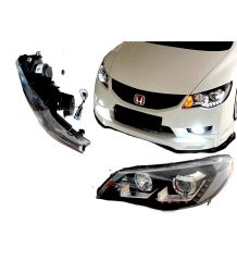 Honda civic fd6 ön far lambası u ledli mercekli bi-xenon 2006 / 2012