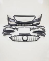 Mercedes w205 c63 ön tampon ve panjur seti siyah trim 2014 / 2018
