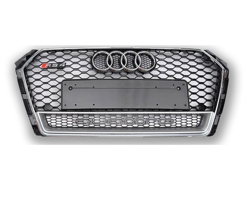 Audi a4 rs4 ön panjur ızgara 2016+ B9 siyah-gri