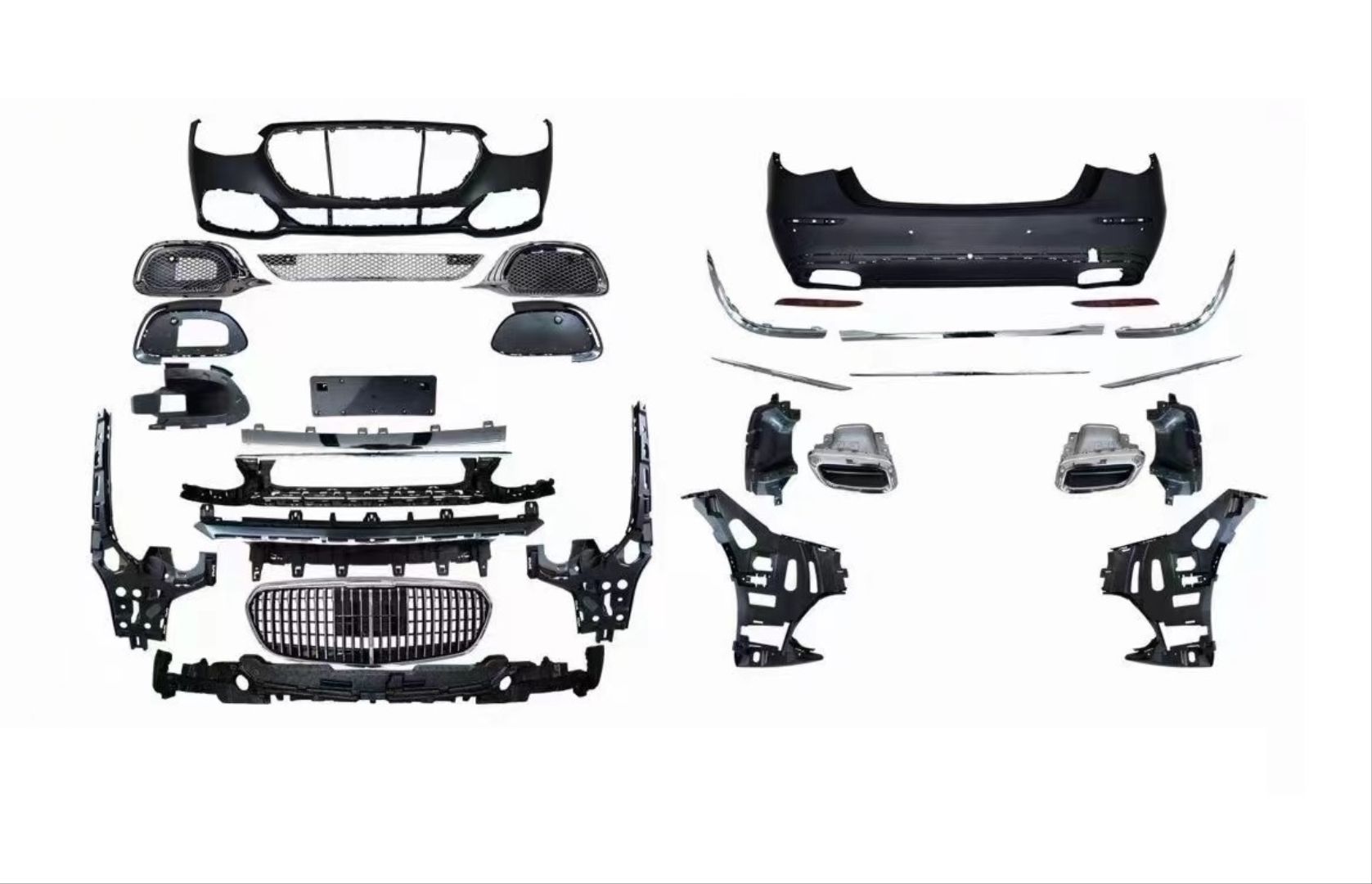 Mercedes w223 maybach body kit tampon seti 2021+ s serisi