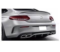 Mercedes W205 coupe c63 arka tampon difüzör ve egzoz ucu amg 2016+
