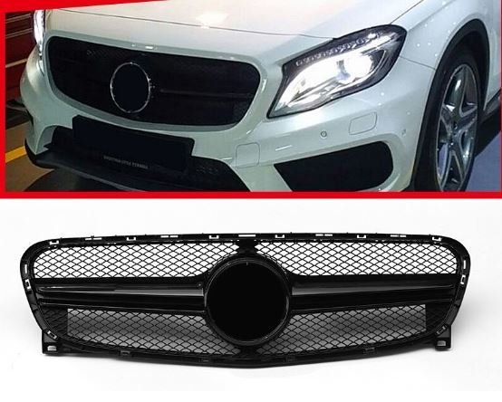 Mercedes gla diamond amg ön panjur ızgara seti 2014+ x156 siyah taiwan