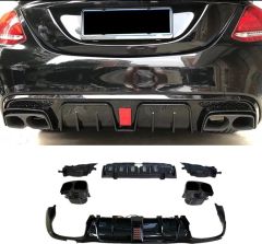 Mercedes w213 e63 amg brabus arka tampon difüzör ve egzoz ucu  2016 / 2019