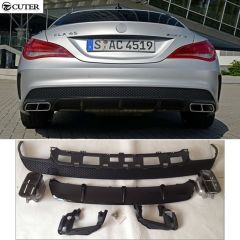 Mercedes cla amg difüzör ve egzoz uçları w117 2016+