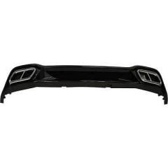 Vw golf 8 rline arka tampon difüzörü çift çıkış piano black 2021+