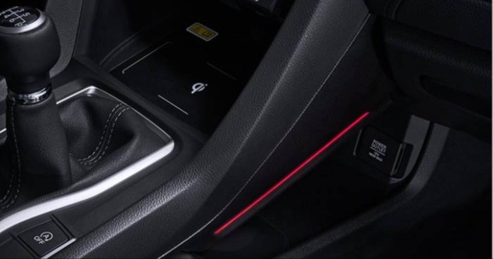 Honda civic fc5 uyumlu vites konsol aydınlatması kırmızı 2016+