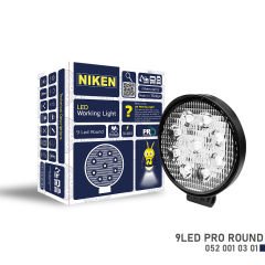 Çalışma lambası ledli yuvarlak 22-27w 9 ledli niken