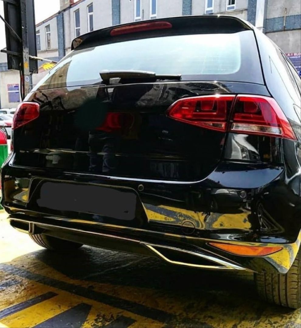Vw golf 7 arka tampon difüzörü pianoblack 2013 / 2017