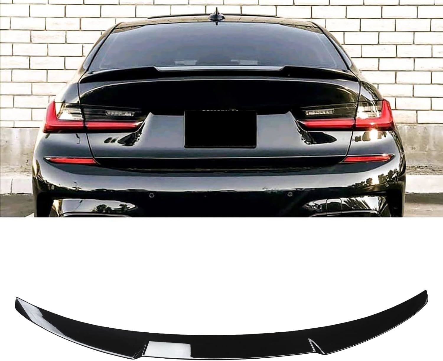 Bmw g20 m3 yarasa bagaj üstü spoiler siyah boyalı plastik 2019+