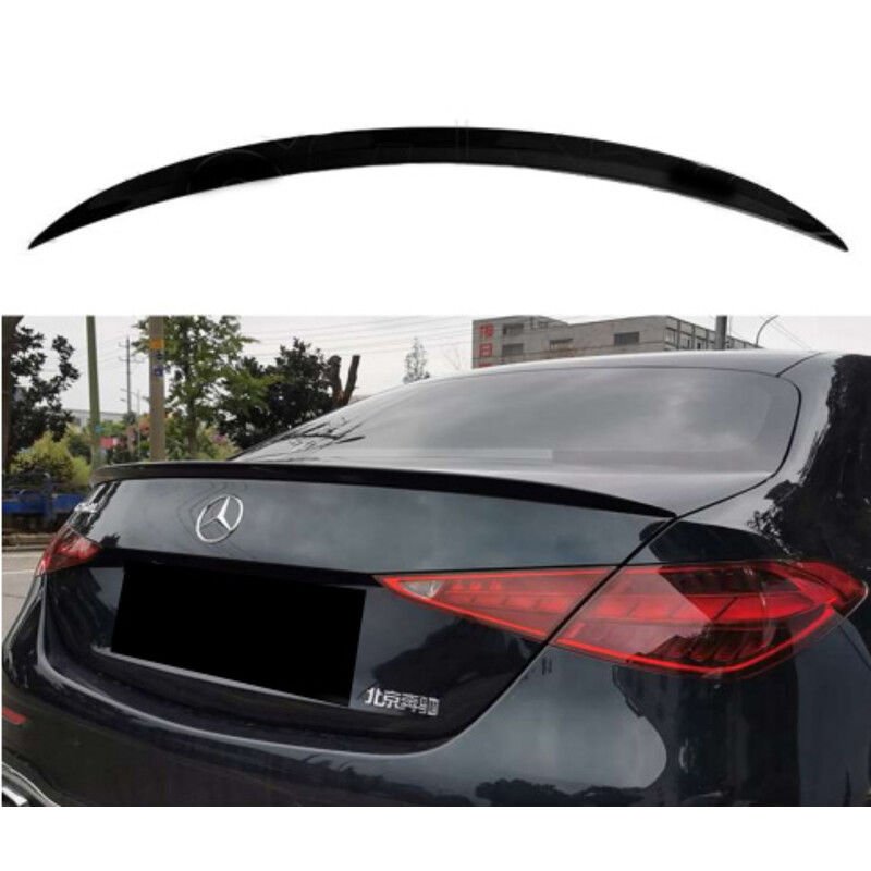 Mercedes w206 bagaj üstü spoiler siyah boyalı plastik 2020+