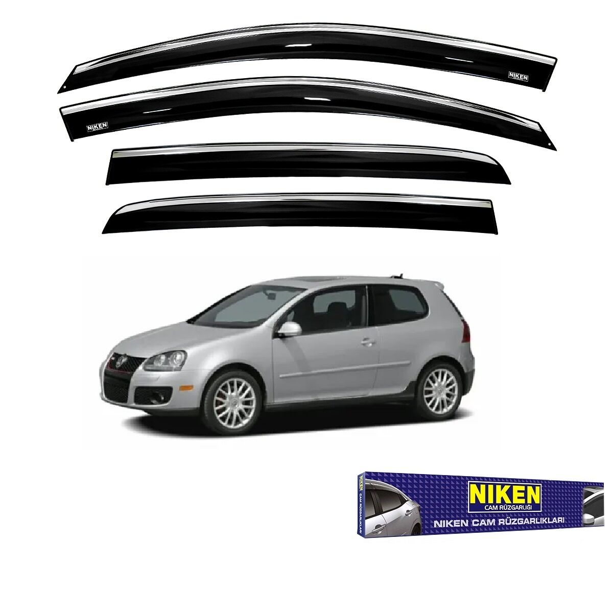 Vw golf 5 cam rüzgarlığı kromlu 2003 / 2009