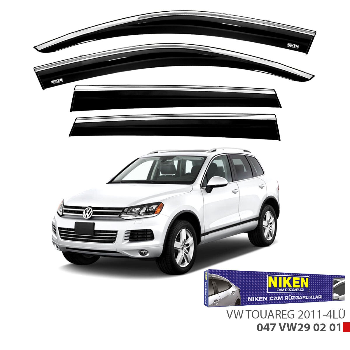 Vw touareg cam rüzgarlığı kromlu 2011 / 2016 niken