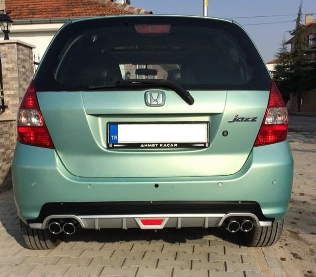 Honda jazz uyumlu difüzör arka tampon eki 4egzoz 2003+