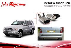 Mercedes w163 ml  egzoz ucu krom tekli
