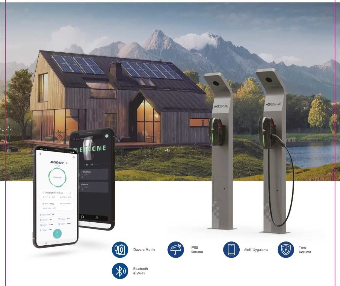 Araç şarj istasyonu şarj ünitesi 7,4KW model-b7