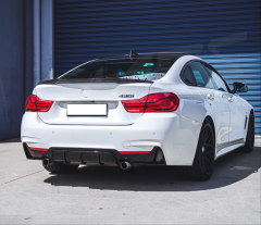 Bmw f32 f36 m performance difüzör çift çıkış siyah
