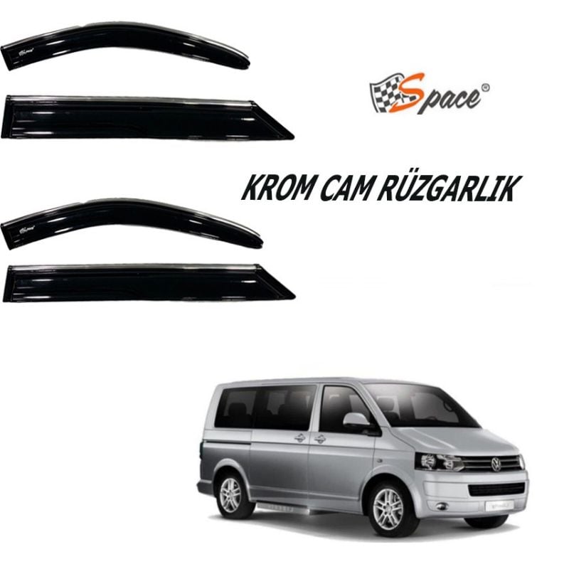 Vw t5 t6 t7 cam rüzgarlığı kromlu  2'li / CARU461