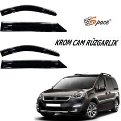 Peugeot partner tepe cam rüzgarlığı kromlu 2008+ 2'li / CARU462