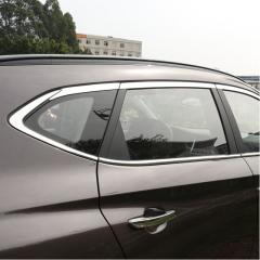 Hyundai tucson cam çerçevesi kenar çıtası krom tamtur 2015+ 14 parça