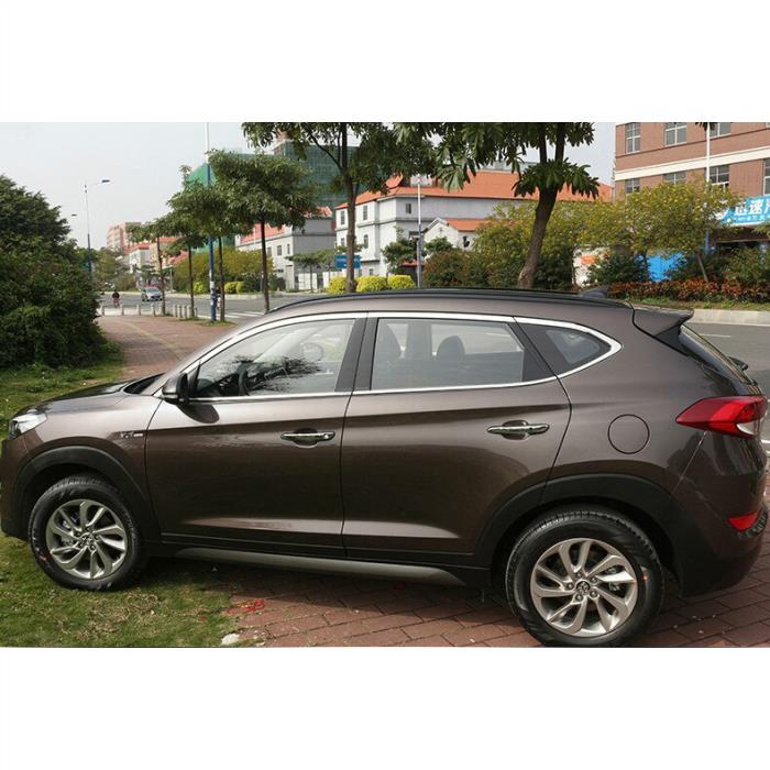 Hyundai tucson cam çerçevesi kenar çıtası krom tamtur 2015+ 14 parça