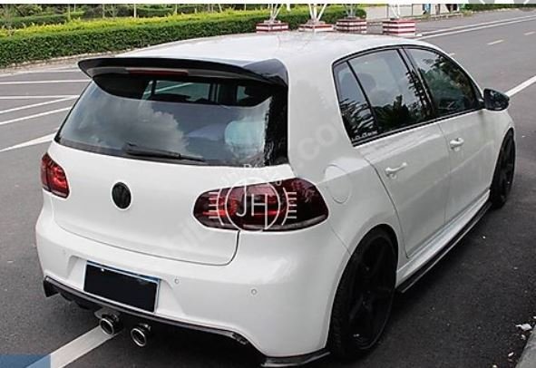 Vw golf 6 abt bagaj ustu spoiler pianoblack boyal 2009 2013
