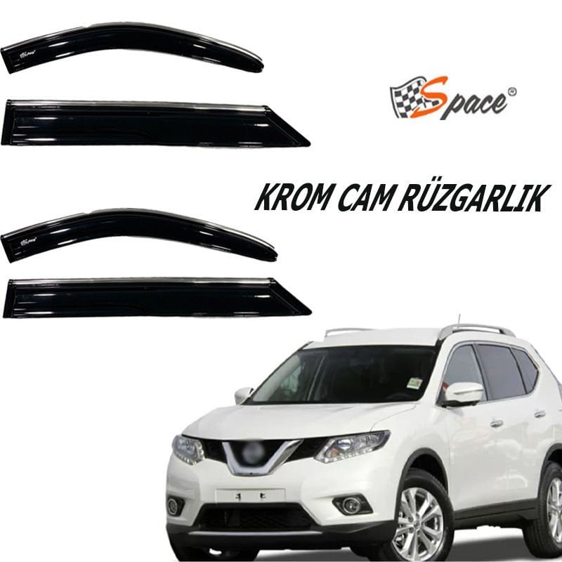 Nissan X-Trail Krom cam rüzgarlığı  2014-2020 / CARU402