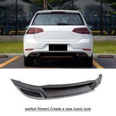 Vw golf 7 arka tampon difüzörü 7.5 görünüm çift çıkış parlak siyah