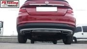 Fiat egea difüzör seti ön ve arka takım çift çıkış gri