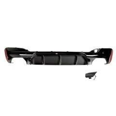 Bmw G30 M5 arka tampon difüzörü pianoblack 2017+ 5 serisi