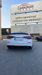 Honda civic fe1 arka tampon difüzörü aero pianoblack 2021+