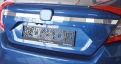 honda civic fc5 uyumlu bagaj üstü nikelaj kaplama dar 2016-2020
