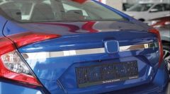 honda civic fc5 uyumlu bagaj üstü nikelaj kaplama dar 2016-2020