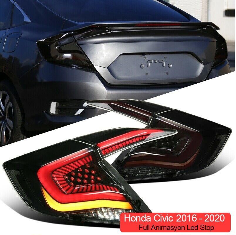 Honda civic fc5 stop lambası ledli omurga model smoke 2016 / 2021