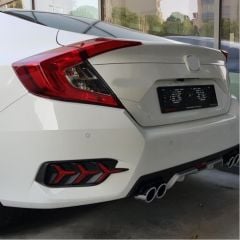 Honda civic fc5 arka tampon difüzörü 4 çıkış 2016 / 2020