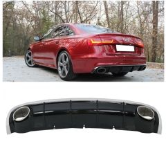 Audi a6 rs6 arka tampon difüzör + egzoz ucu 2012 / 2014