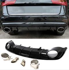 Audi a6 rs6 arka tampon difüzör + egzoz ucu 2015 / 2018