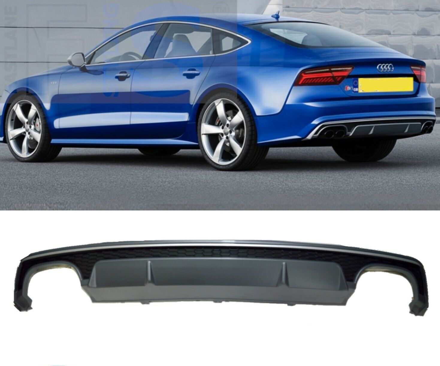 Audi a7 s7 arka tampon difüzörü sline tampon uyumlu 2015 / 2018