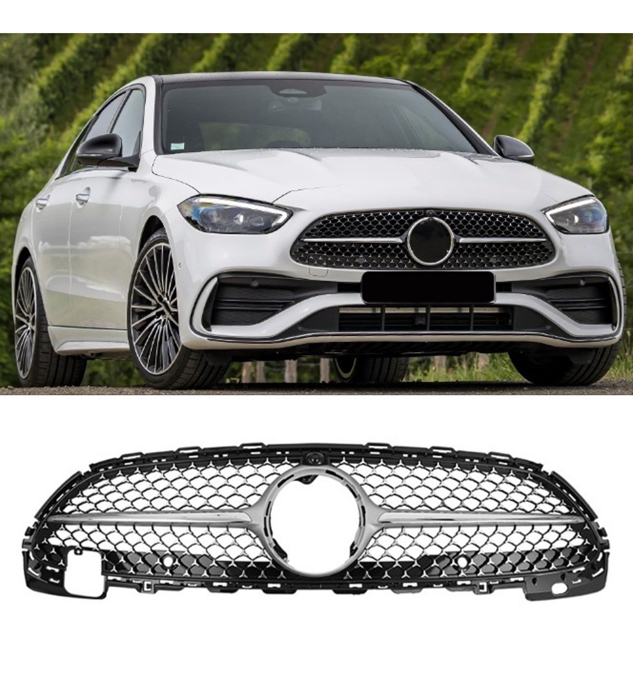 Mercedes w206 diamond ön panjur ızgara seti amg 2020+
