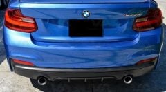 Bmw F22 arka tampon difüzörü sol çıkış m-performance 2.20 difüzör