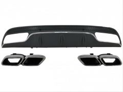 Mercedes w205 c63 arka difüzör ve egzoz ucu seti silver 2015+