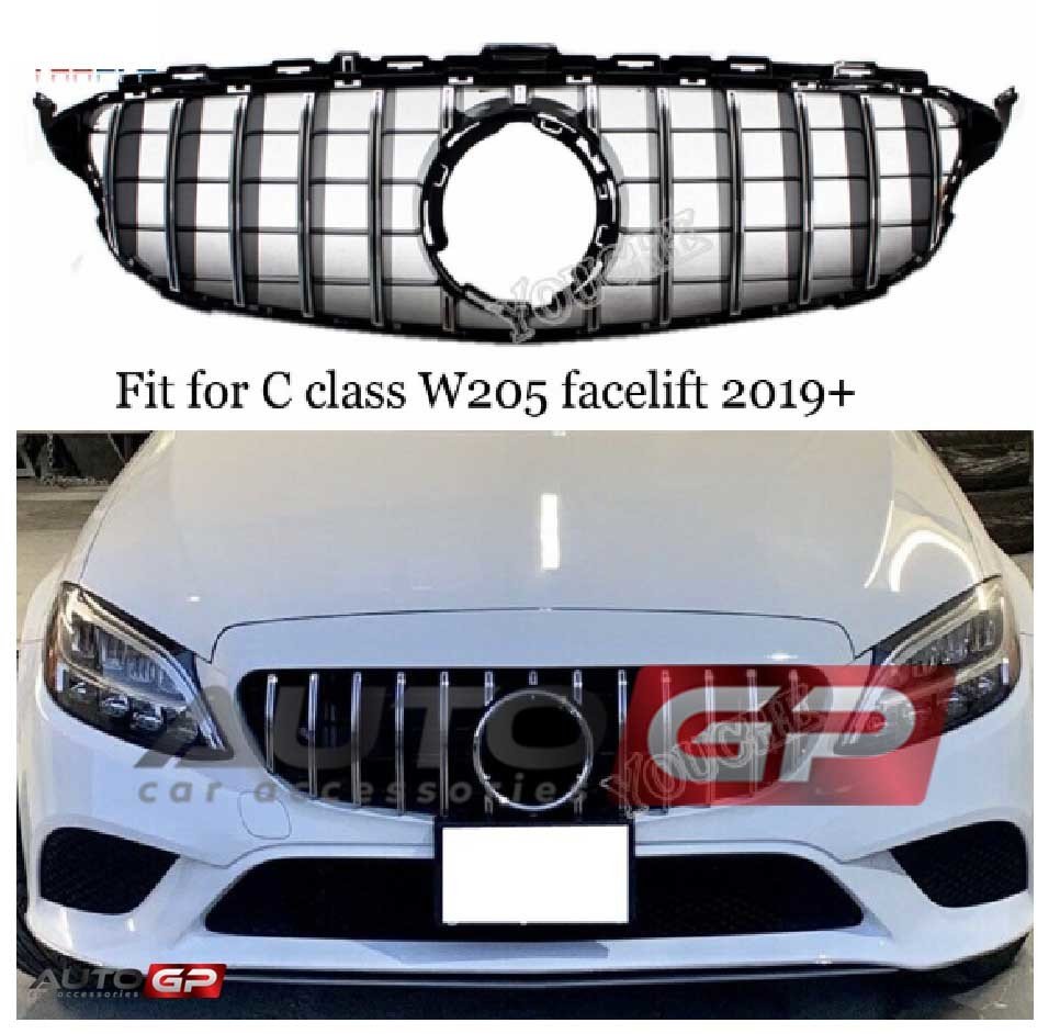 Mercedes w205 gtr ön panjur ızgara seti amg 2019+ c serisi