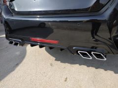 honda civic fc5 uyumlu difüzör kare egzoz parlak siyah  2016-2020