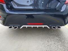 honda civic fc5 uyumlu difüzör kare egzoz gri  2016-2020