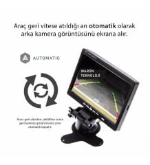 Araç geri görüş kamera ve monitör seti seti 7' inc tek bölge