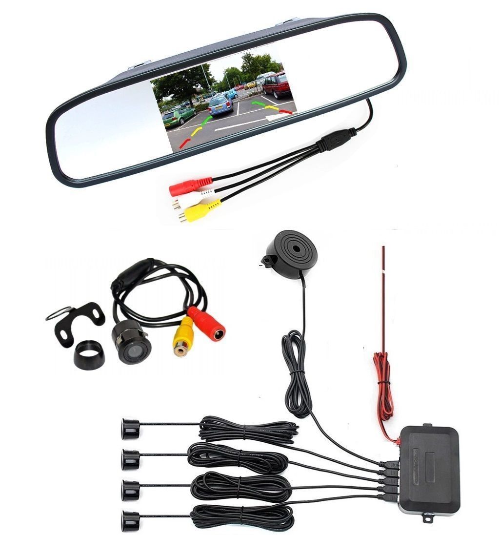 Araç geri park sensörü dikiz aynası kameralı ses ikazlı gri göz aem