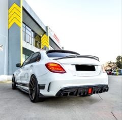 Mercedes w205 brabus difüzör ve egzoz seti