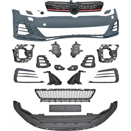 Vw Golf 7 7.5 görünüm gti ön tampon ve panjur seti komple 2012 / 2017