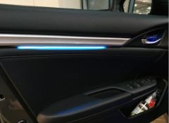 Honda civic fc5 uyumlu kapı iç çıtası ambiyans mavi 4 parça 2016+